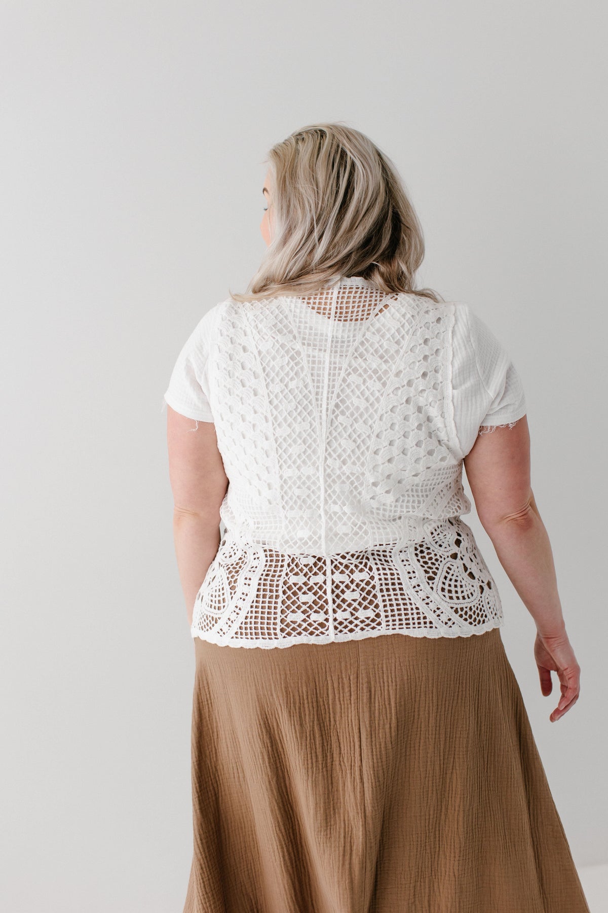 'Kendra' Crochet Knit Vest FINAL SALE