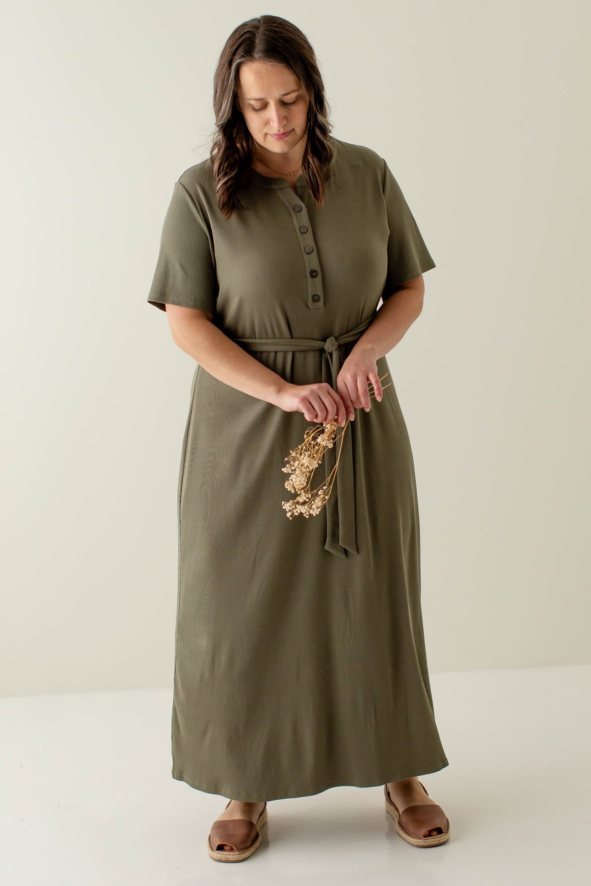 'Katelyn' Ribbed Knit Maxi Dress