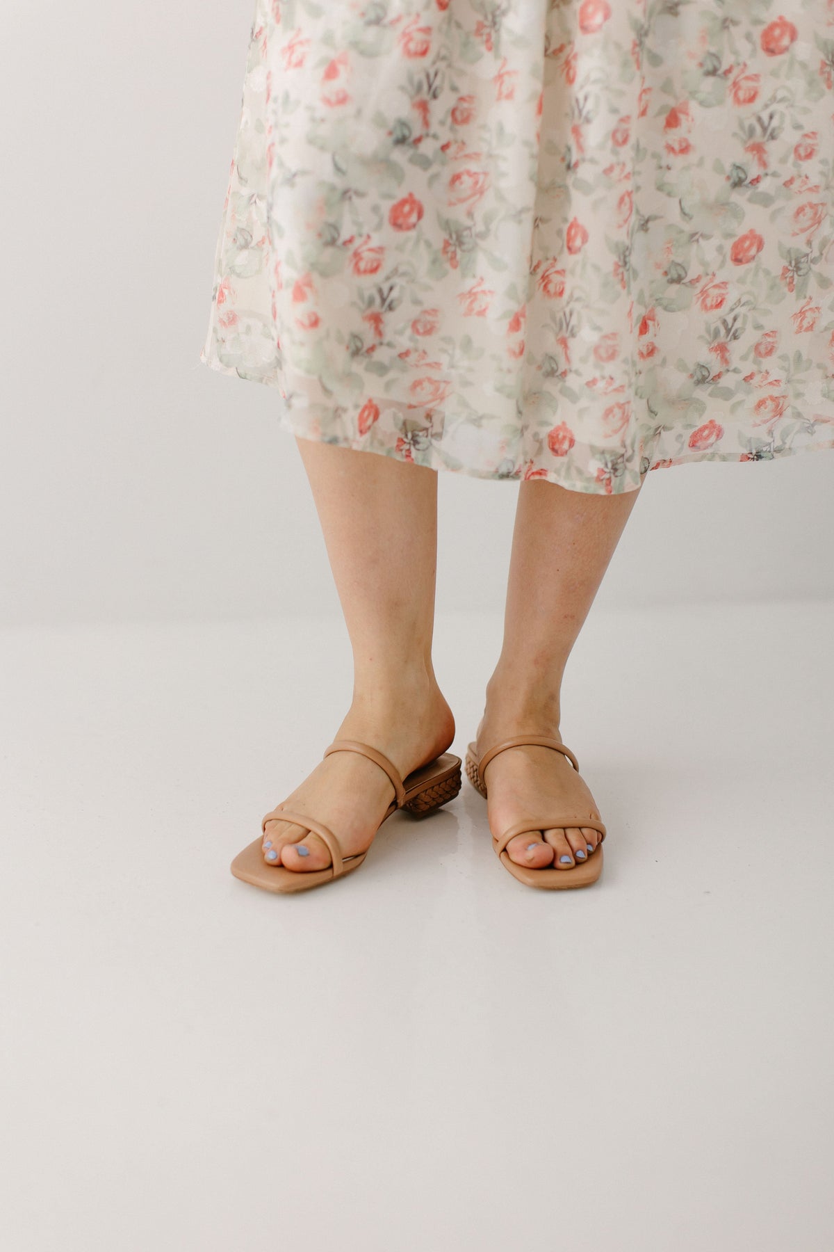 'Lexington' Low Heel Sandals in Taupe FINAL SALE