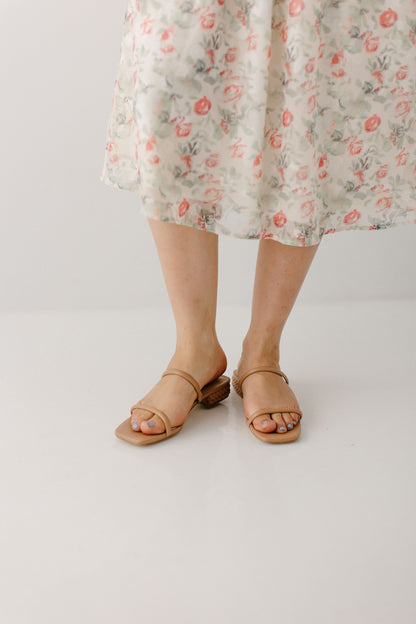 'Lexington' Low Heel Sandals in Taupe FINAL SALE