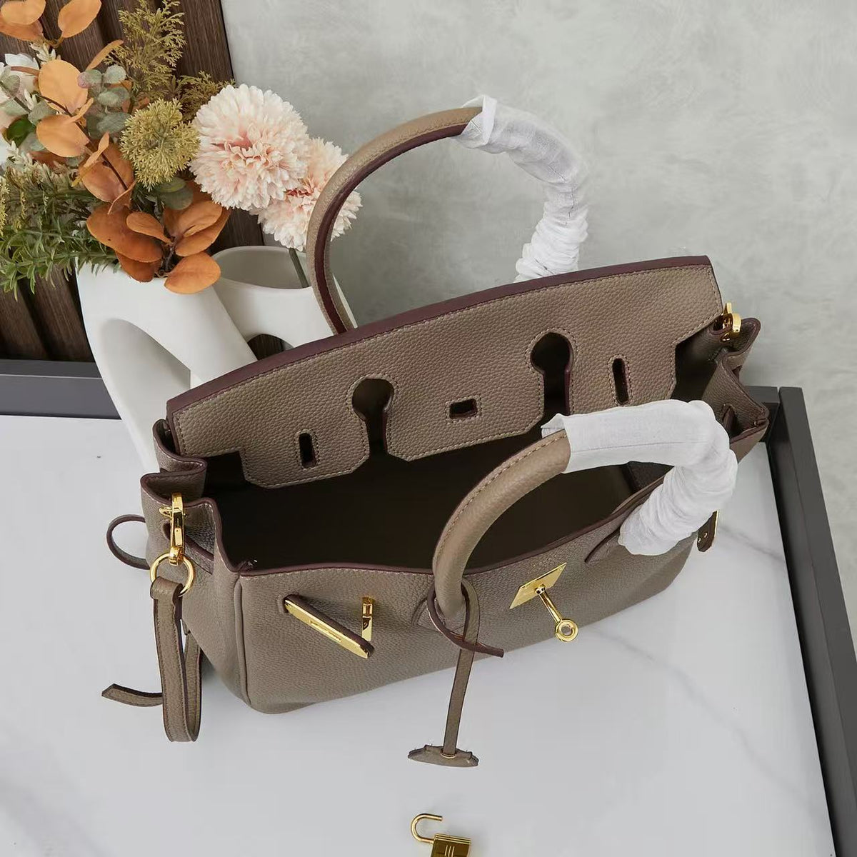 HM Birkin Bag 25 Taupe Togo Leather GHW