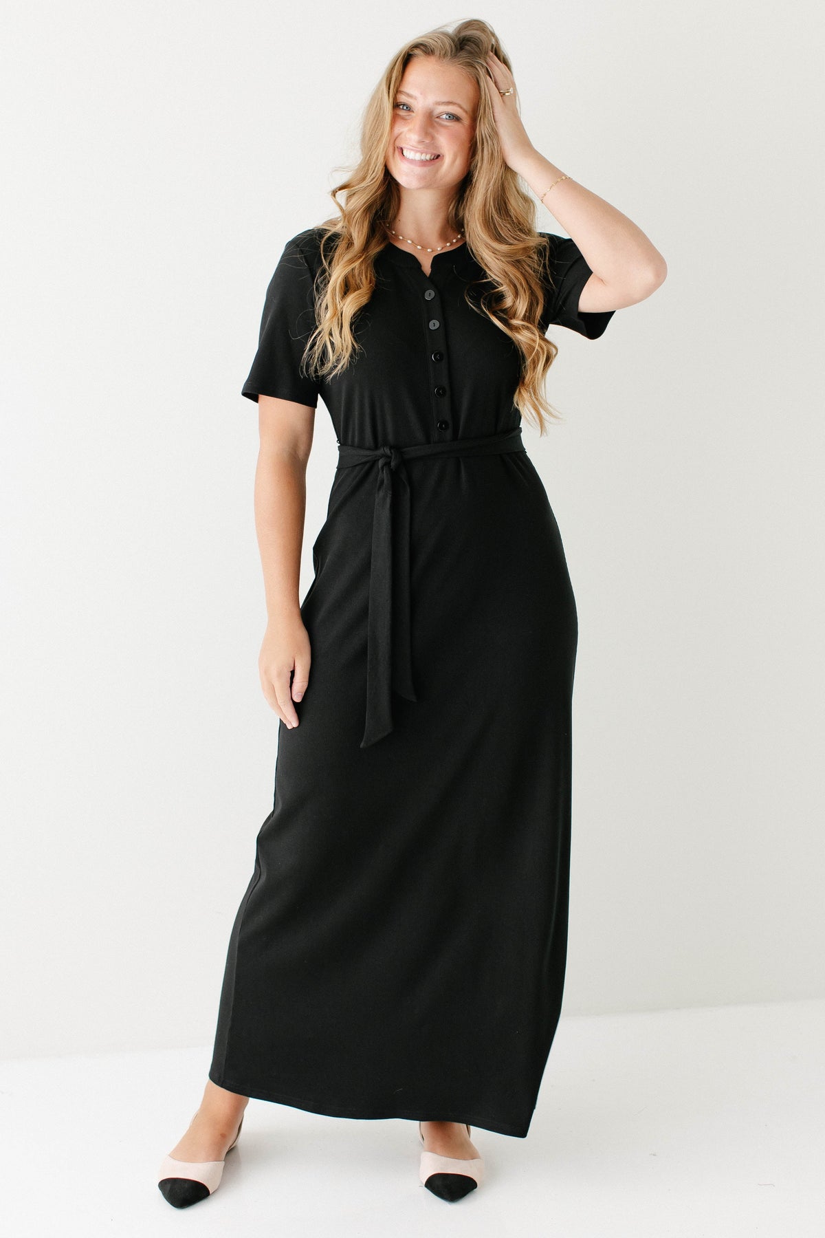 'Katelyn' Ribbed Knit Maxi Dress