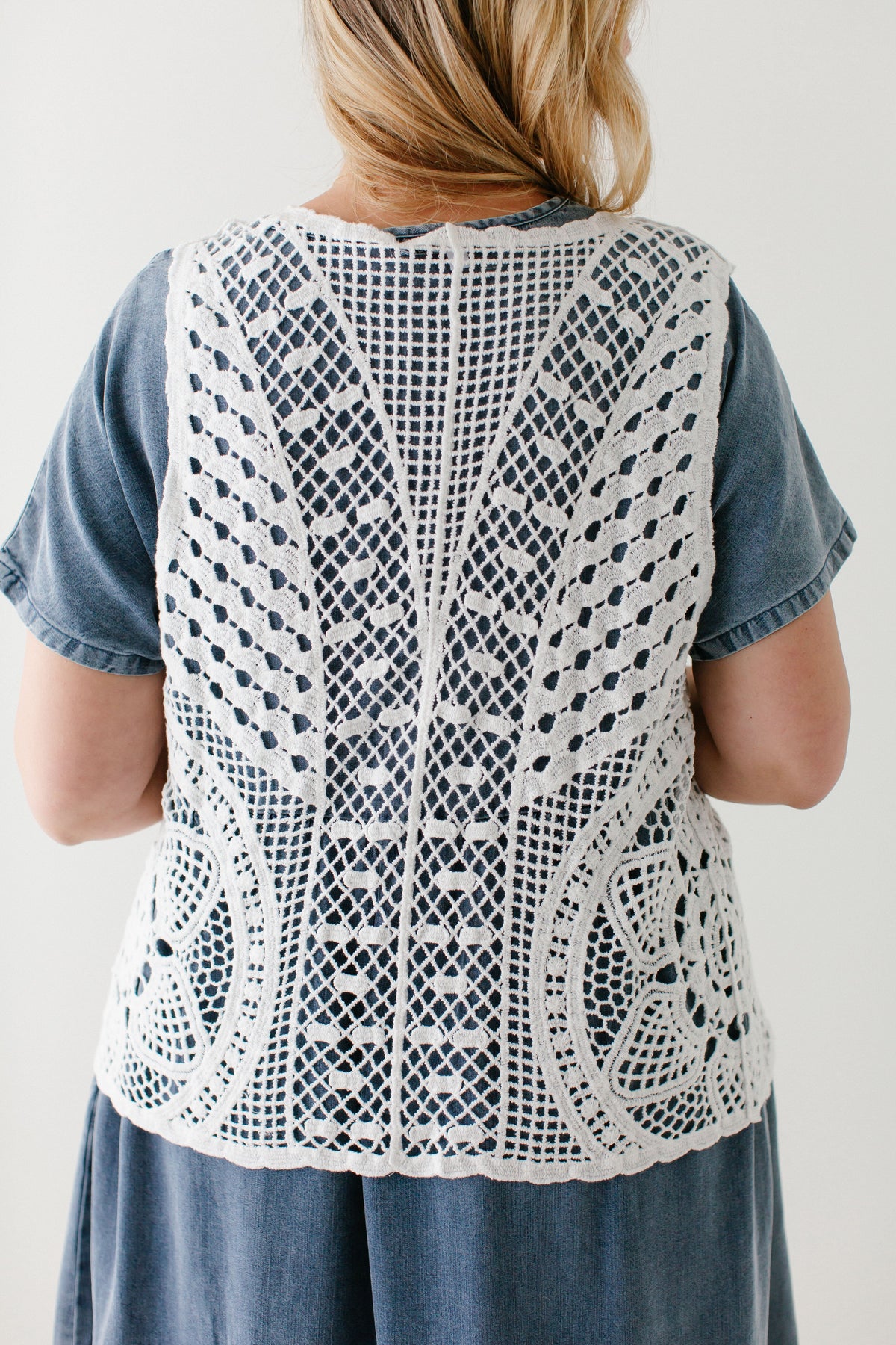 'Kendra' Crochet Knit Vest FINAL SALE