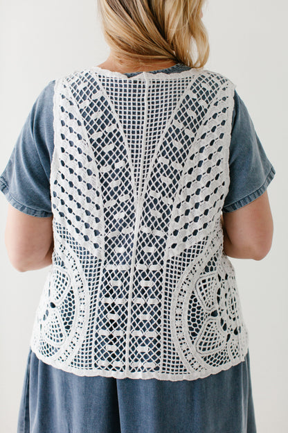 'Kendra' Crochet Knit Vest FINAL SALE