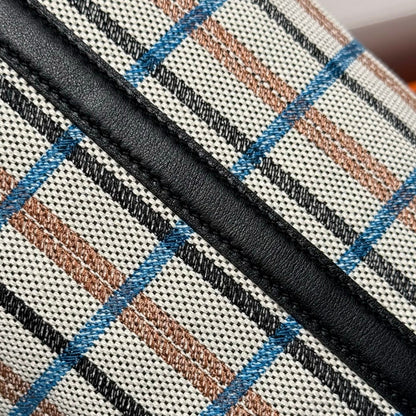 Picotin Lock 18 Black Swift Calfskin Multicolor H Canvas